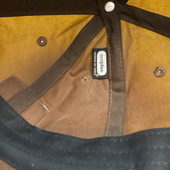 Orvis Hat Brown Waxed Canvas Cap Fishing Tackle Manchester Vermont Strapback - Picture 6 of 8